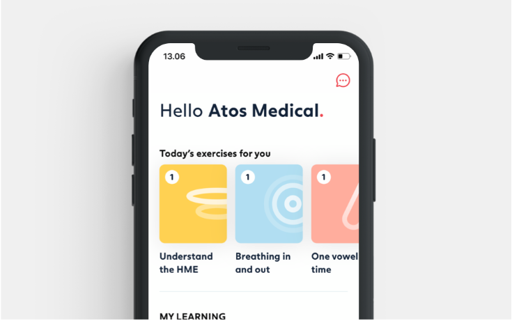 Atos MyLife app Homepage