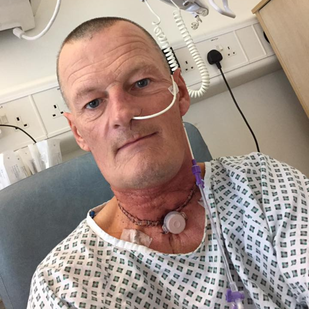 An image of Paul after his surgery